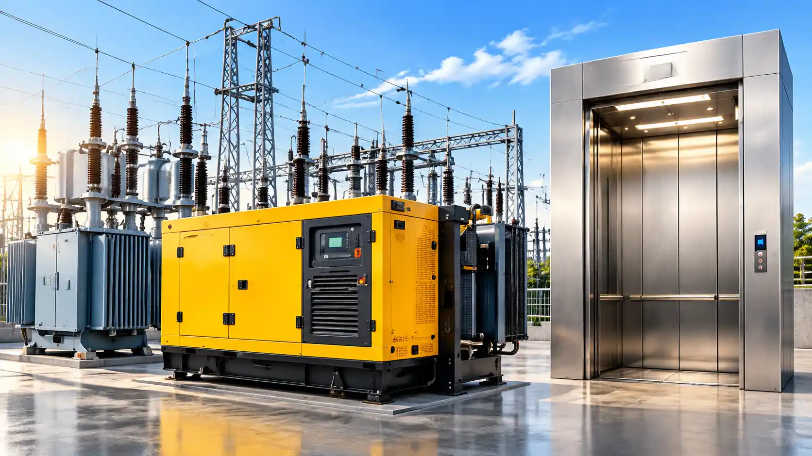 Industrial Substation and Stainless Elevator